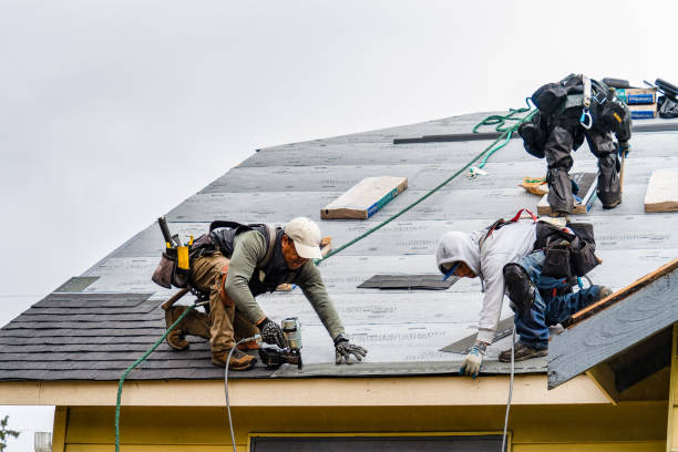Professional Gutter Installation technician working in Lone Wolf, OK